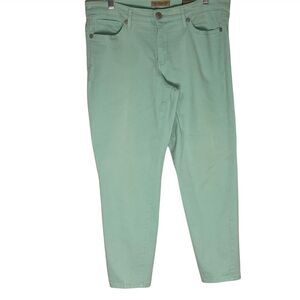 Vintage America Matchstick skinny aqua blue lightweight denim women's size 14/32